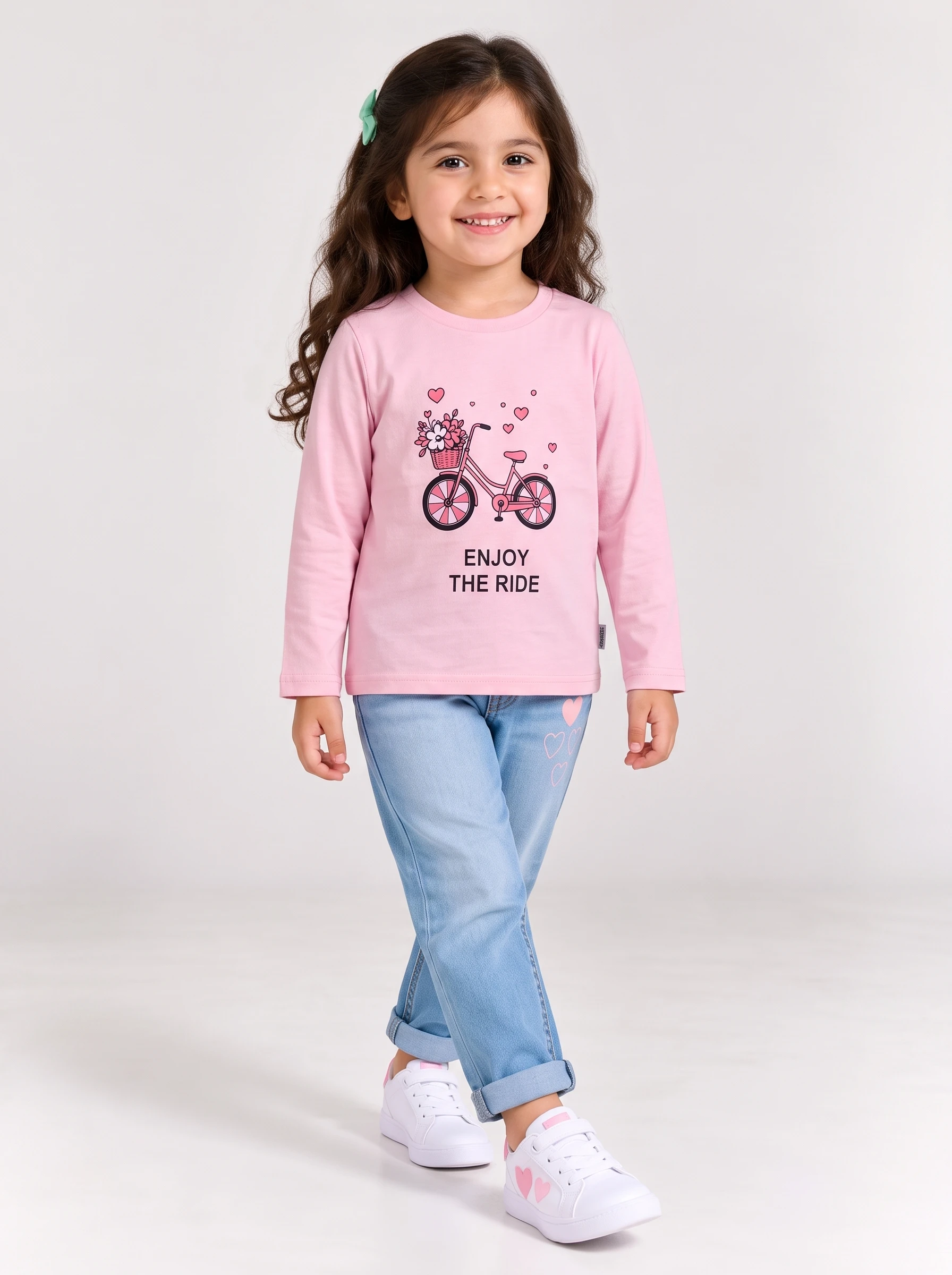 Soft Cotton Jersey Romper for Girls by ZibiKids — main view