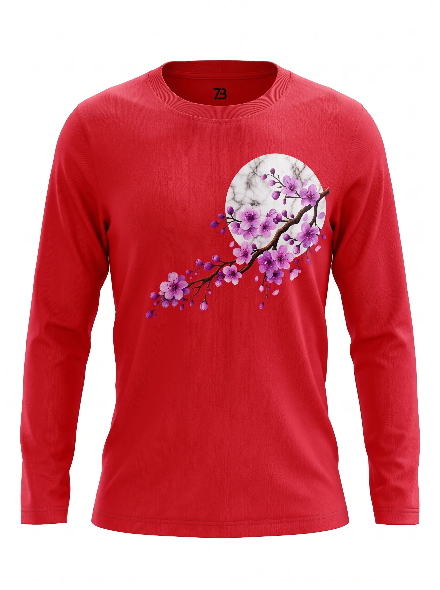 Girls Red Long Sleeve T-Shirt by ZibiKids — view 4