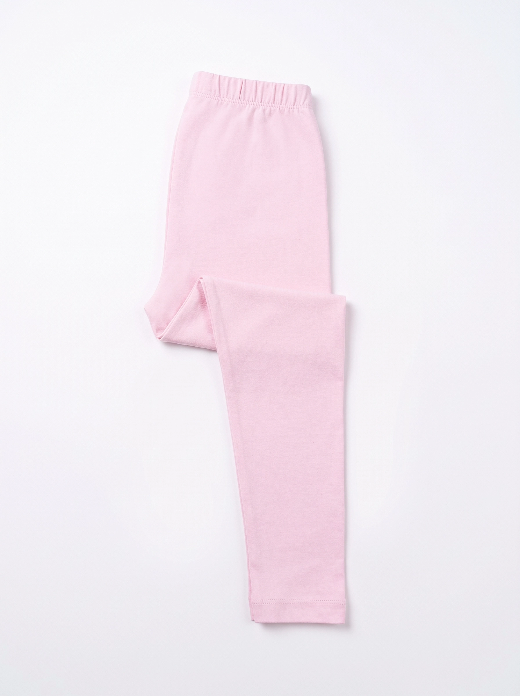 Kids Light Pink Cotton Stretch Tights by ZibiKids